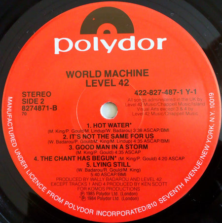 Level 42 : World Machine (LP, Album, Ind)