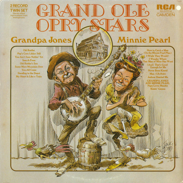 Grandpa Jones, Minnie Pearl : Grand Ole Opry Stars (2xLP, Comp, RM)