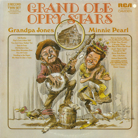 Grandpa Jones, Minnie Pearl : Grand Ole Opry Stars (2xLP, Comp, RM)