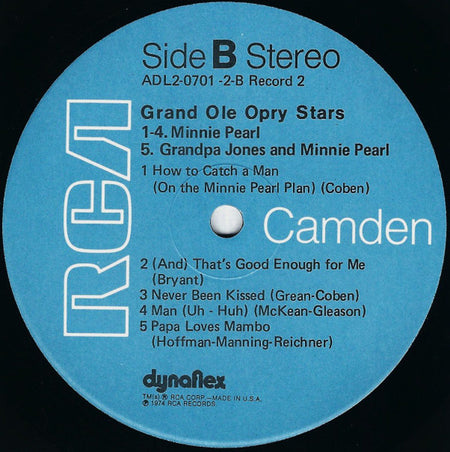 Grandpa Jones, Minnie Pearl : Grand Ole Opry Stars (2xLP, Comp, RM)