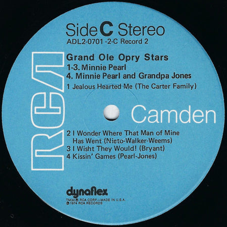 Grandpa Jones, Minnie Pearl : Grand Ole Opry Stars (2xLP, Comp, RM)