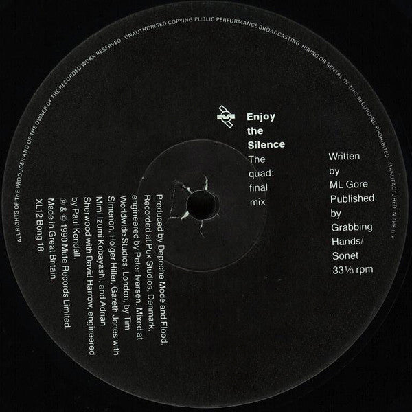 Depeche Mode : Enjoy The Silence (12", S/Sided, Single, Etch, Ltd)