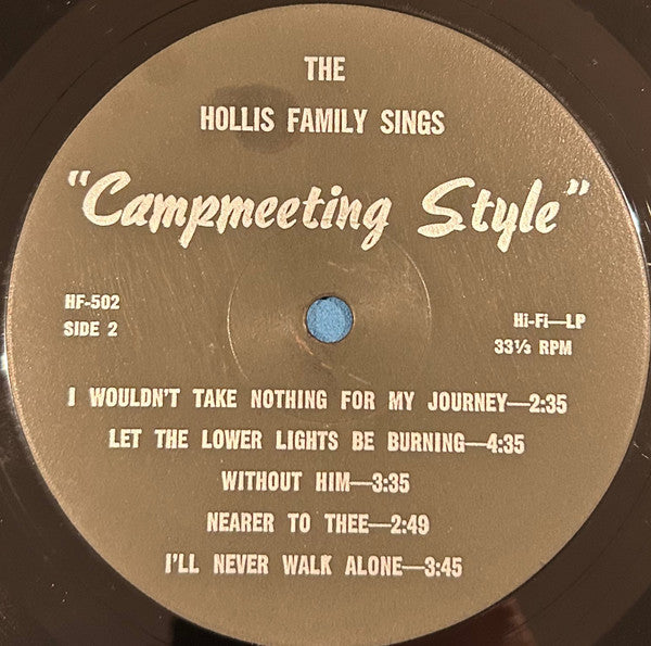 The Hollis Family : The Hollis Family Sings "Campmeeting Style" (LP)
