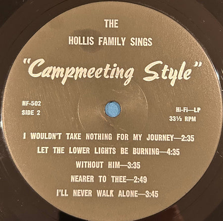 The Hollis Family : The Hollis Family Sings "Campmeeting Style" (LP)
