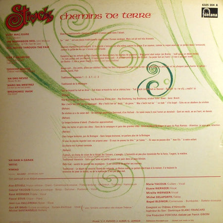 Alan Stivell : Chemins De Terre (LP, Album)