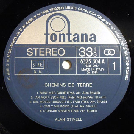 Alan Stivell : Chemins De Terre (LP, Album)