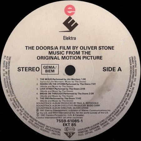 The Doors : The Doors (Music From The Original Motion Picture) (LP, Comp)