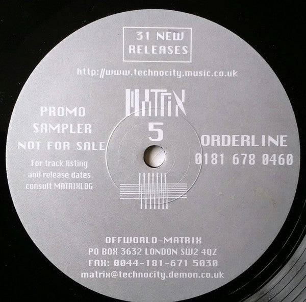 Various : Matrix 5 / Atomic Sucker (LP, Promo, Smplr)