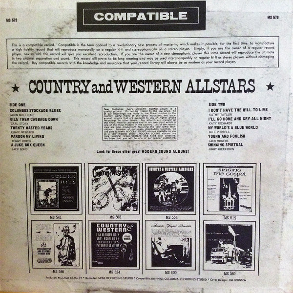 Various : Country And Western Allstars (LP, Comp)