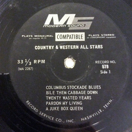 Various : Country And Western Allstars (LP, Comp)
