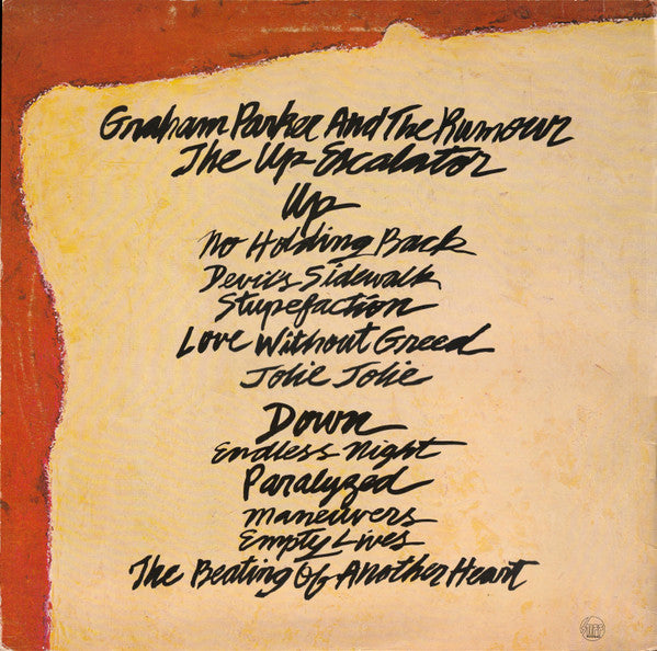 Graham Parker And The Rumour : The Up Escalator (LP, Album)