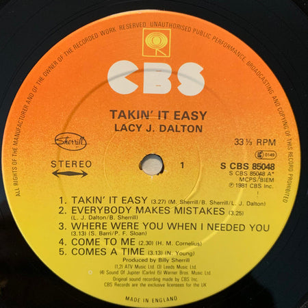 Lacy J. Dalton : Takin' It Easy (LP, Album)
