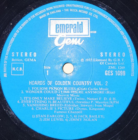 Various : Hoards Of Golden Country Vol. 2 (LP, Album, Comp)