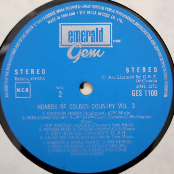 Various : Hoards Of Golden Country Vol. 3 (LP, Album, Comp)
