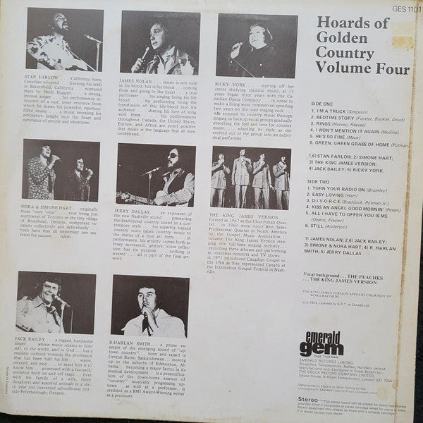 Various : Hoards Of Golden Country Vol. 4 (LP, Album, Comp)