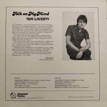 Tom Laverty (3) : Folk On My Mind (LP)