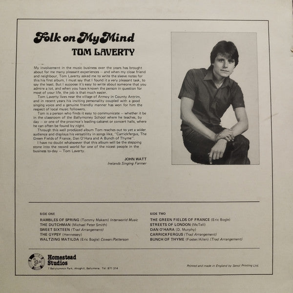 Tom Laverty (3) : Folk On My Mind (LP)