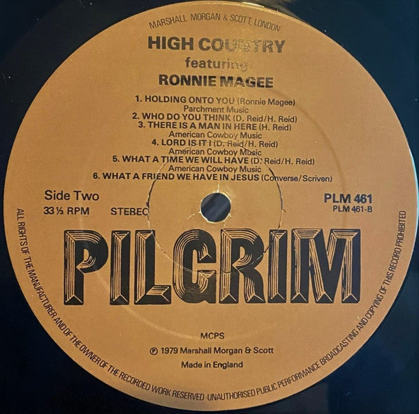 High Country (3) Featuring Ronnie Magee : High Country Featuring Ronnie Magee (LP, Album)