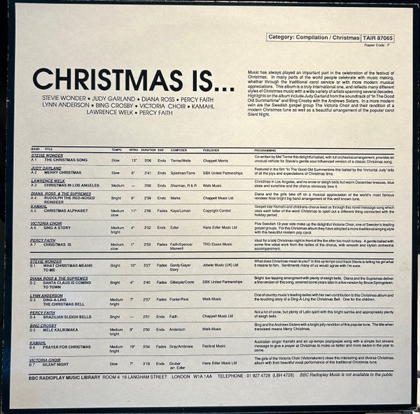 Various : Christmas Is... (LP, Comp)