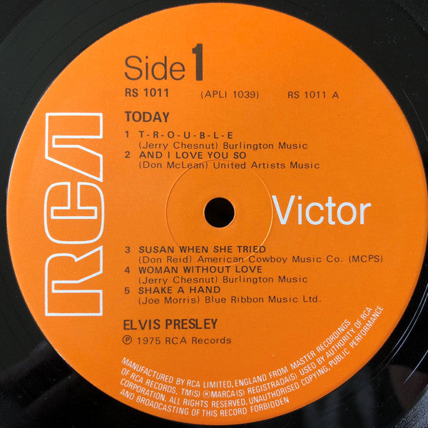Elvis* : Today (LP, Album)