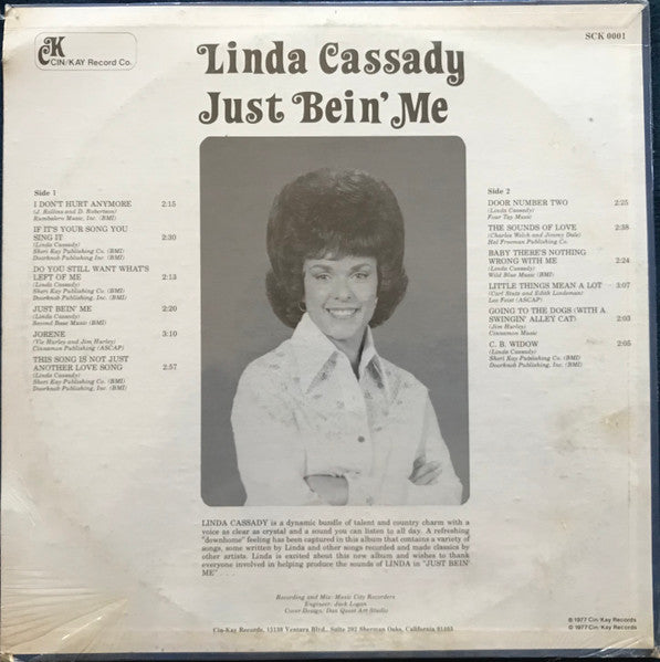 Linda Cassady : Just Bein' Me (LP, Album)