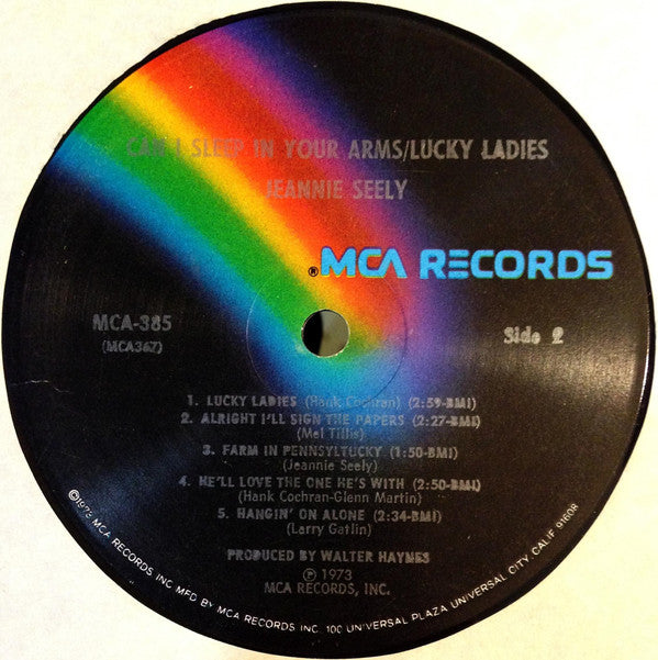 Jeannie Seely : Can I Sleep In Your Arms / Lucky Ladies (LP, Album, Pin)