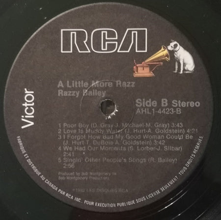 Razzy Bailey : A Little More Razz (LP, Album)