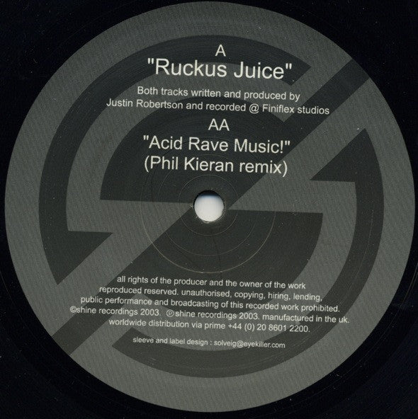 Justin Robertson : Ruckus Juice E.P. (12", EP)