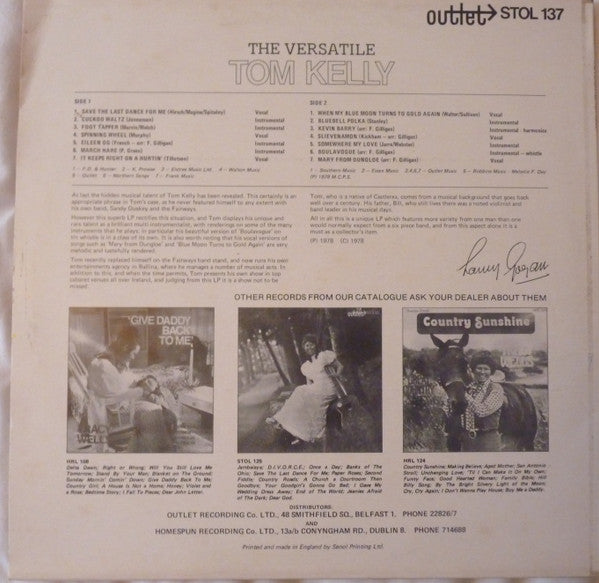 Tom Kelly (26) : Versatile (LP)