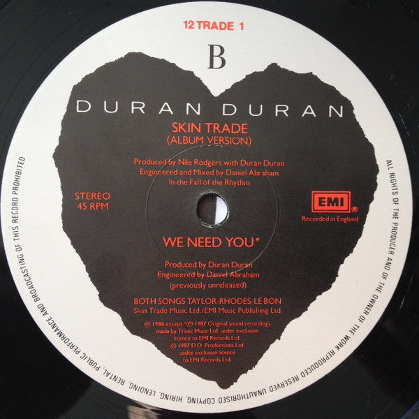Duran Duran : Skin Trade (12", Single)