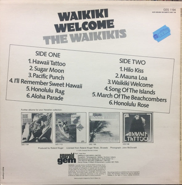 The Waikiki's : Waikiki Welcome (LP, Album)