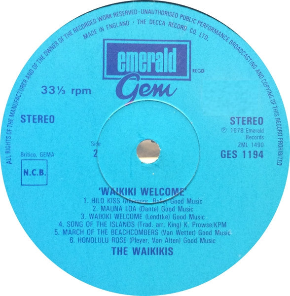The Waikiki's : Waikiki Welcome (LP, Album)