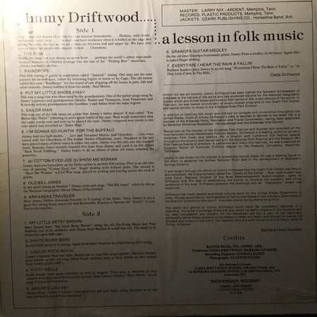 Jimmy Driftwood : A Lesson In Folk Music (LP, Album)