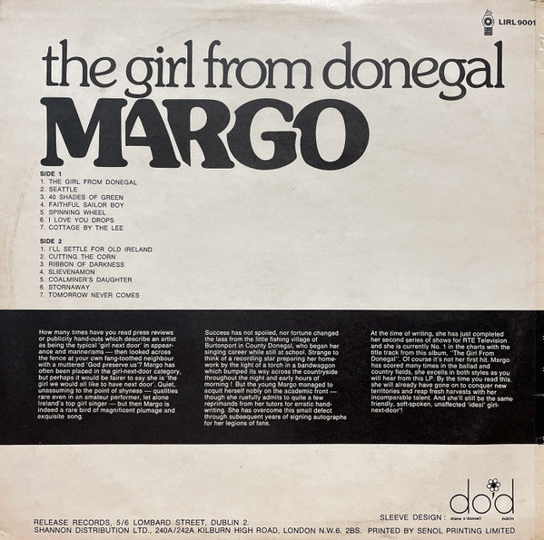 Margo (7) : The Girl From Donegal (LP, Album)