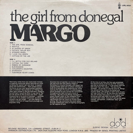 Margo (7) : The Girl From Donegal (LP, Album)