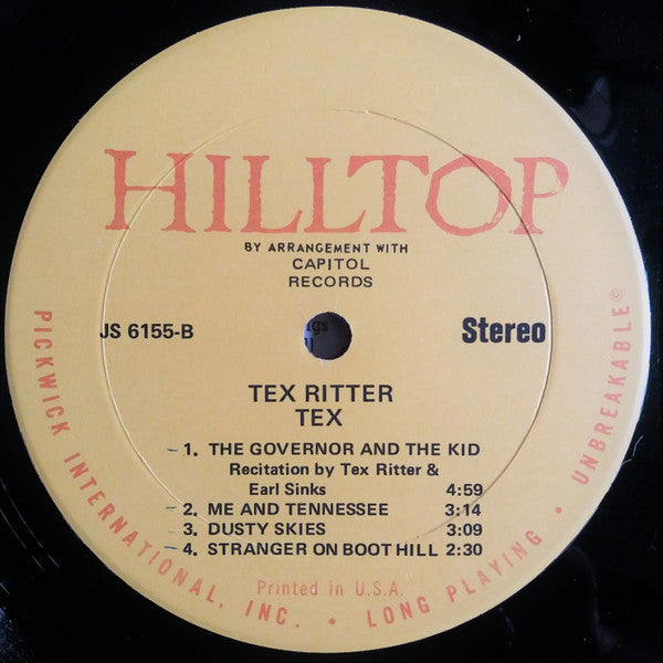 Tex Ritter : Tex (LP, Comp)