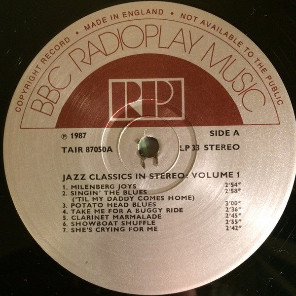 Various : Jazz Classics In Stereo: Vol 1 (LP, Comp)