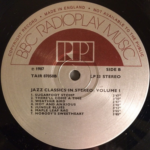 Various : Jazz Classics In Stereo: Vol 1 (LP, Comp)