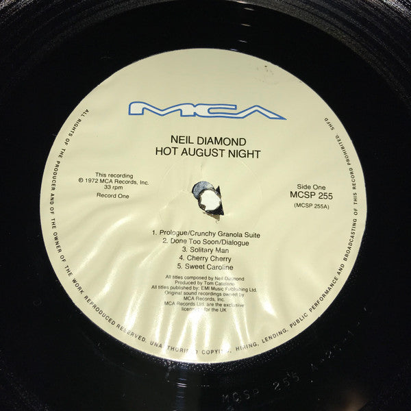 Neil Diamond : Hot August Night (2xLP, Album, RE)