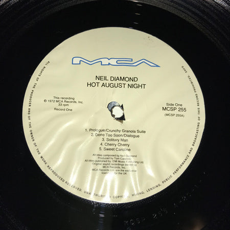 Neil Diamond : Hot August Night (2xLP, Album, RE)