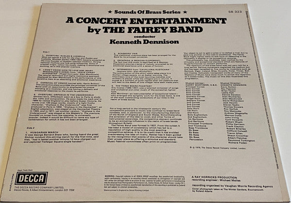 The Williams Fairey Brass Band : A Concert Entertainment (LP)