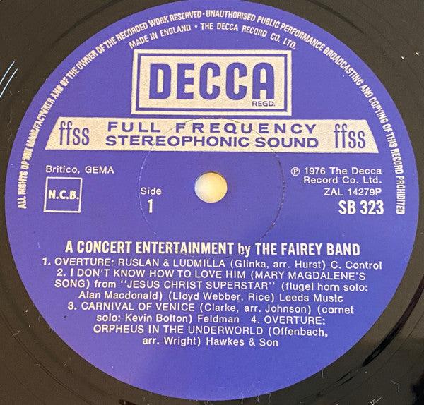 The Williams Fairey Brass Band : A Concert Entertainment (LP)