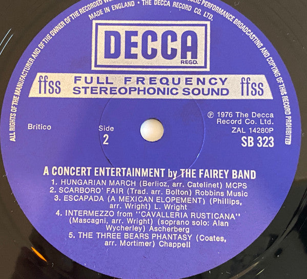 The Williams Fairey Brass Band : A Concert Entertainment (LP)