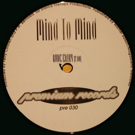 Mind To Mind : Music Is My Life (12")