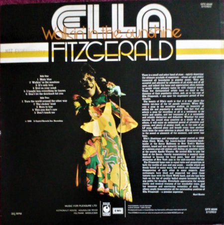 Ella Fitzgerald : Walkin' In The Sunshine (LP, Album, RE)