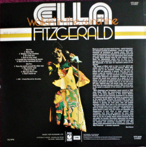 Ella Fitzgerald : Walkin' In The Sunshine (LP, Album, RE)