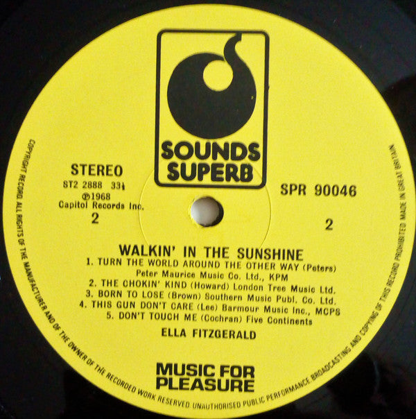 Ella Fitzgerald : Walkin' In The Sunshine (LP, Album, RE)