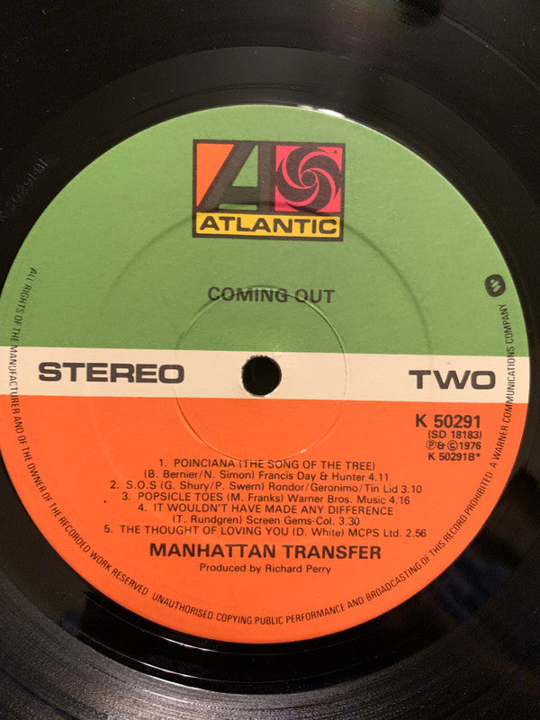 The Manhattan Transfer : Coming Out (LP, Album)
