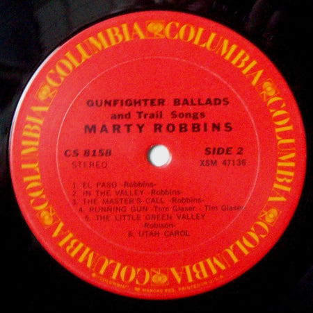 Marty Robbins : Gunfighter Ballads And Trail Songs (LP, Album, RE, San)