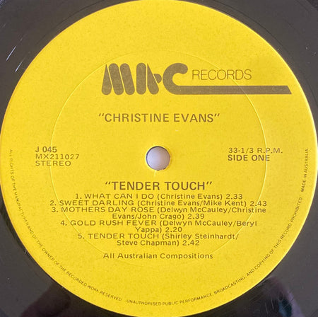Christine Evans (4) : Tender Touch (LP, Album)